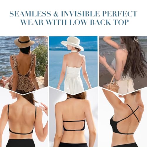 PALAY Women's Low Back Seamless Bras Backless Multiway Convertible Adjustable Strap Halter Lifting Bra Spaghetti Strap Wire-Free with Padded Removeable, XL PALAY Women's Low Back Seamless Bras Backless Multiway Convertible Adjustable Strap Halter Lifting Bra Spaghetti Strap Wire-Free with Padded Removeable, XL